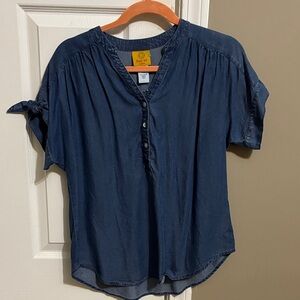 Ruby Rd. Denim V-Neck Blouse